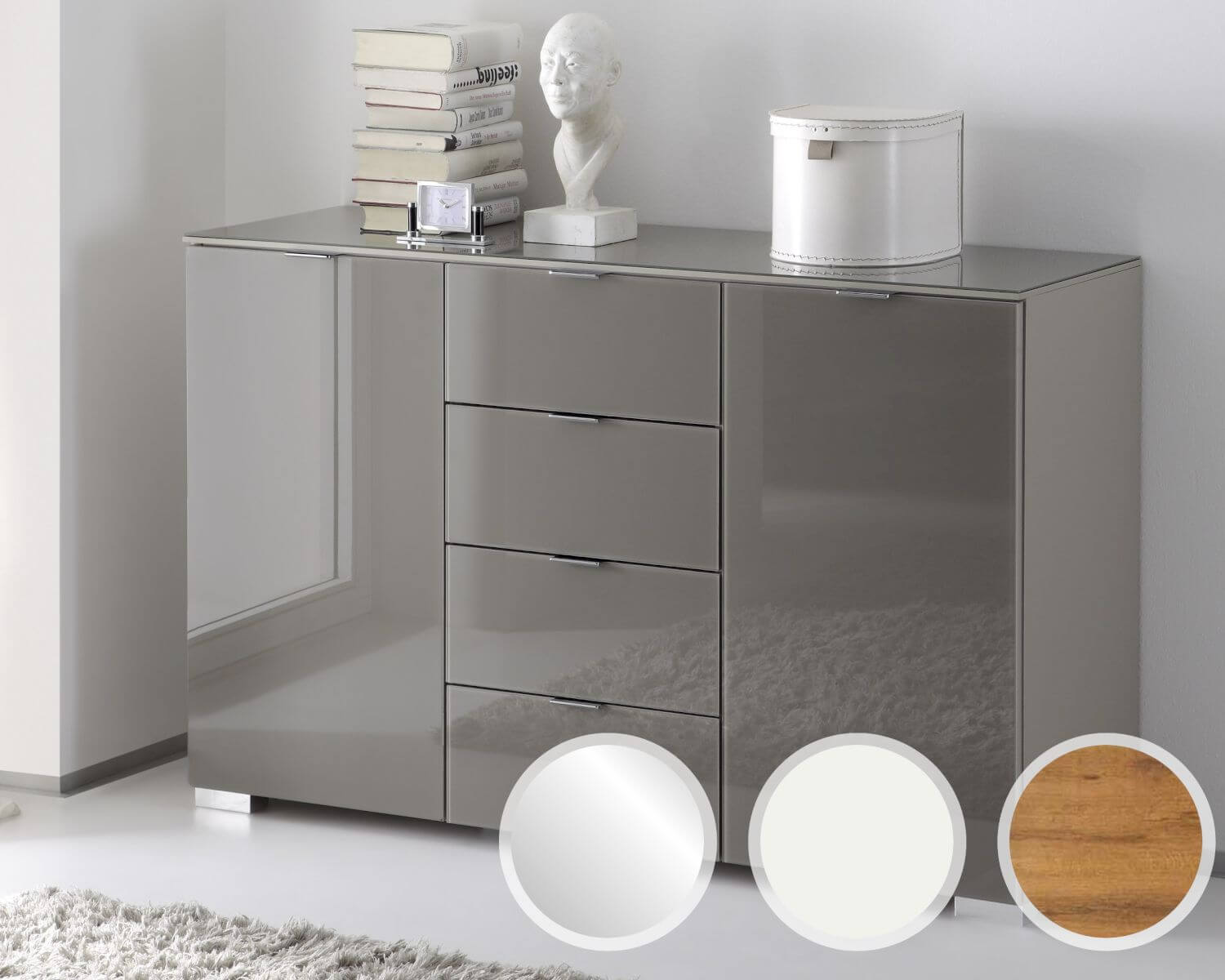 Staud »Sonate« Kombikommmode Umbra / Spiegel / Eiche Image