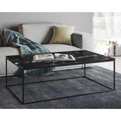 TemaHome »Gleam« Couch- und Beistelltisch Marmor Gleam 75 / Chrom / Marmor Schwarz