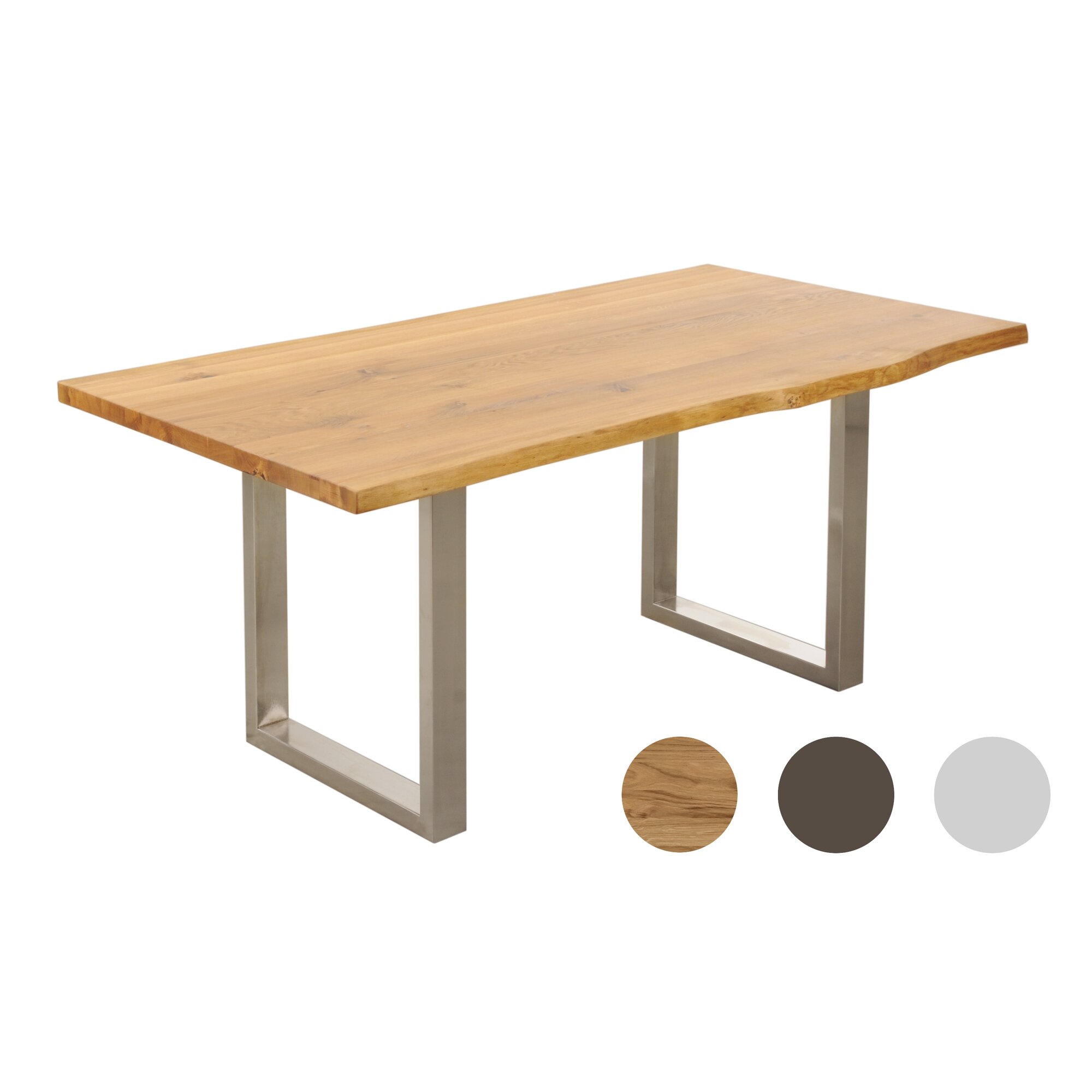 3S Frankenmöbel »Zingst« Massivholz Esstisch 260x100 cm / Eisen natur lackiert