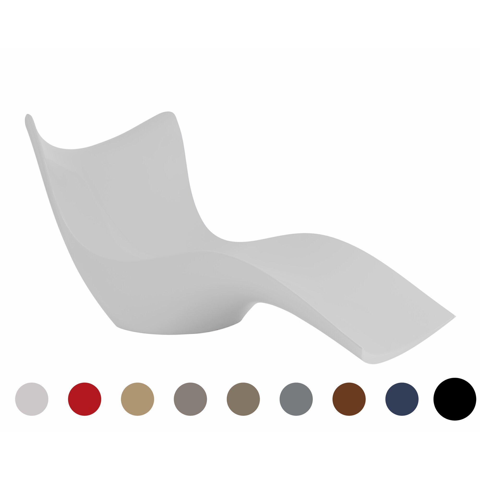 Vondom »SURF« Outdoor Liege Lackiert Hochglanz / Steel