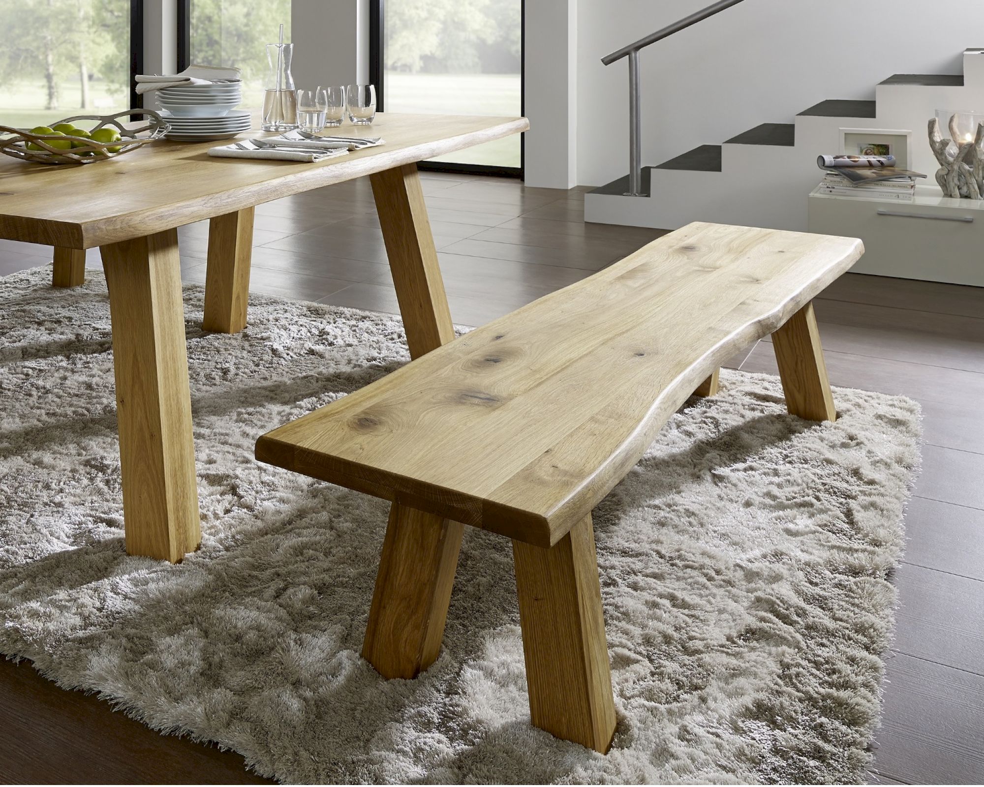 3S Frankenmöbel »Bergen« Massivholz Bank 240 cm / mit Rückenlehne