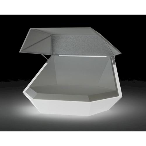 Vondom »FAZ« Outdoor Daybed inkl. Sonnenblende & LED-Beleuchtung Weiss / LED RGB / Mit Soundsystem