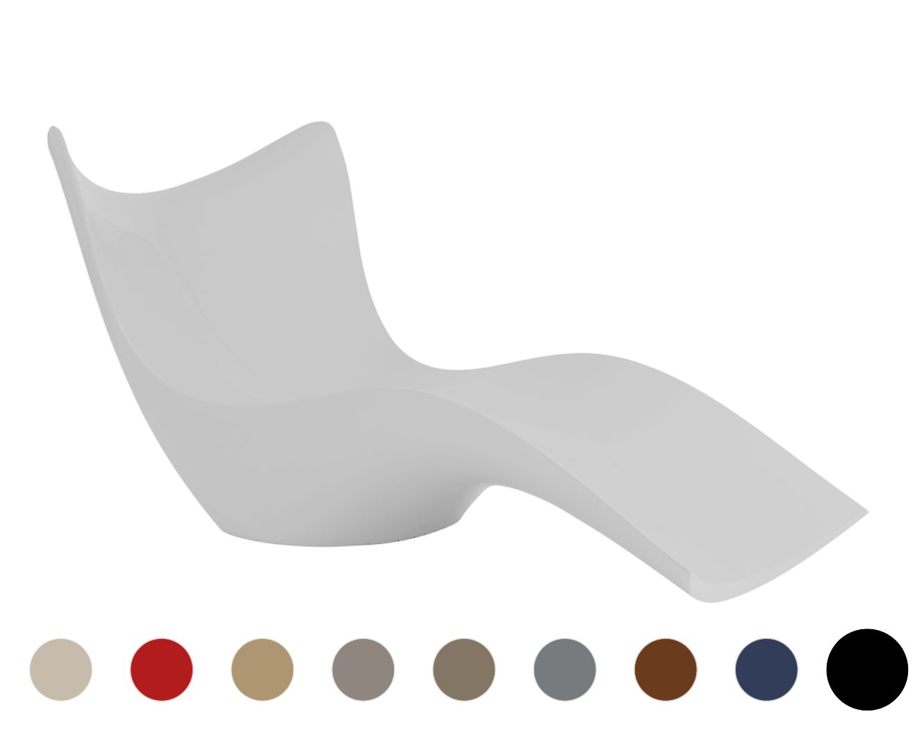 Vondom »SURF« Outdoor Liege Lackiert Hochglanz / Khaki