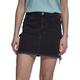 Urban Classics Damen Ladies Denim Lace Up Skirt Rock, Black (Black Washed 00709), 4