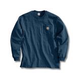 Carhartt Men's Loose Fit Heavyweight Long Sleeve Pocket T-Shirt, Navy SKU - 574814