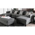 Gray Sectional - Ebern Designs Digregorio 122" Wide Chenille Symmetrical Modular Corner Sectional w/ Ottoman Chenille | Wayfair