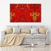 Wrought Studio™ 'Curral RY' Graphic Art Print on Wrapped Canvas Metal in Red/Yellow | 24 H x 40 W x 1.5 D in | Wayfair