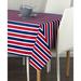 Breakwater Bay Erwann American Stripes Milliken Signature Tablecloth Polyester in Blue/Gray/Red | 60 D in | Wayfair