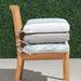 Knife-edge Outdoor Chair Cushion - Rain Resort Stripe Dove, 23-1/2"W x 19"D - Frontgate