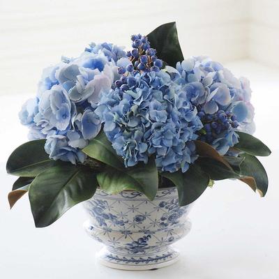 Mixed Hydrangea and Blueberry Chinoiserie - Frontgate