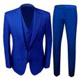 Men's Royal Blue Groomsmen Suits 3 Pieces Groom Tuxedos Wedding Suits for Men Royal Blue 40 Chest / 34 Waist