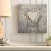 Highland Dunes Mina 'Love Nautical Rope' by Graffitee Studios Graphic Art on Wrapped Canvas Canvas | 16 H x 16 W x 1.5 D in | Wayfair