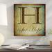 Red Barrel Studio® Rizer 'H is For Hope' by Graffitee Studios Textual Art on Wrapped Canvas in Brown | 16 H x 16 W x 1.5 D in | Wayfair