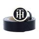 Tommy Hilfiger Damen Gürtel TH Round Buckle Belt 3.0 Ledergürtel, Schwarz (Black), 75