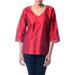 Grand Ruby,'Embellished Silk Tunic Blouse from India'