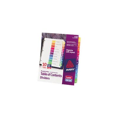 Avery 10-Tab Ready Index Multicolor Table of Contents Dividers - 6/Sets