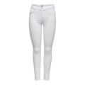 Damen ONLY Skinny Fit Jeans | Mid Waist Stretch Denim Hose | ONLBLUSH Life Röhrenjeans, Farben:Weiß, Größe:XL / 34L