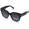 Tom Ford Unisex Adults’ FT0613 01C 52 Sunglasses, Black (Nero Lucido/Fumo Specchiato)