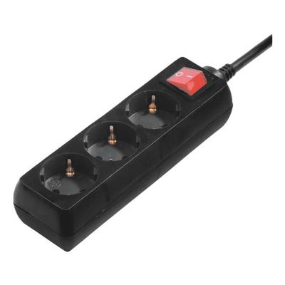 Hama 3-fach-Steckdosenleiste schwarz 5 m Kabellänge schwarz, 5x19.5x4.5 cm