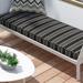 Brayden Studio® Stripe Indoor/Outdoor Sunbrella Seat Cushion in Gray/Black | 2 H x 48 W x 19 D in | Wayfair 69ED380AEFAD46259297975E691A042B