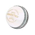 Gunn & Moore GM Leather Cricket Match Ball, Maestro Grade 1 County, White, Senior/Adult/Mens