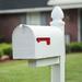 Architectural Mailboxes Large Post Mounted Mailbox Steel in White, Size 10.9 H x 22.6 W x 22.6 D in | Wayfair E1600WAM