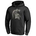 Men's Fanatics Branded Black Michigan State Spartans Camo Cloak Pullover Hoodie