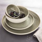 Sango Resona Stoneware 16 Piece Dinnerware Set - Service for 4 Ceramic/Earthenware/Stoneware in Green/White | Wayfair 3646GR800ACN25