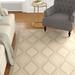 White 47 x 0.5 in Area Rug - Charlton Home® Piercy Geometric Beige Area Rug Polypropylene | 47 W x 0.5 D in | Wayfair