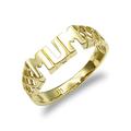 Jewelco London Ladies Solid 9ct Yellow Gold Basket Sides MUM Ring