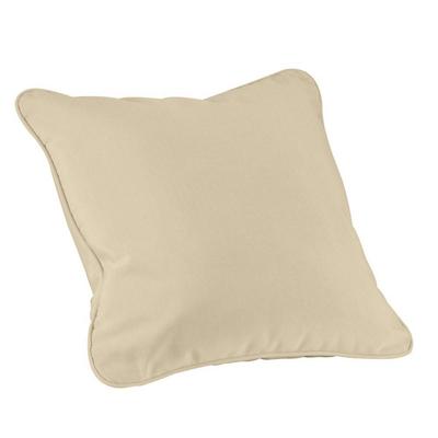 Monogrammed Outdoor Throw Pillow - Canvas Sand Sunbrella, 20