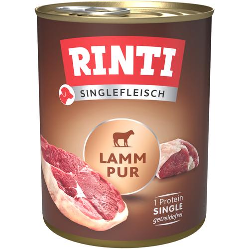 24 x 800 g RINTI Singlefleisch Lamm pur Hundefutter nass