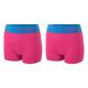 Runderwear Women's Hot Pants (2 Pair Pack) - Chafe-Free Running Underwear (Pink, 12-14)