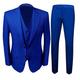 Men's Royal Blue Groomsmen Suits 3 Pieces Groom Tuxedos Wedding Suits for Men Royal Blue 44 Chest / 38 Waist