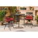 Alcott Hill® Kautz Square 2 - Person 33" Long Bar Height Outdoor Dining Set w/ Cushions Metal in Brown | Wayfair A15163E0FE8C42148F2B67F6C9AE777F