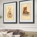 The Holiday Aisle® 'Snow Shoes' 2 Piece Framed Acrylic Painting Print Set Paper in Brown/Gray | Wayfair THDA6860 43369876