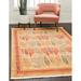 Blue/Brown 108 W in Area Rug - Langley Street® Jaeden Orange/Red/Blue Area Rug Polypropylene | Wayfair CEA6C5736834481A87A6B1EF254A0351