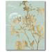 Ophelia & Co. 'Golden Leaves II' Wrapped Canvas Graphic Art Print on Canvas in Blue | 20 H x 16 W x 1.5 D in | Wayfair