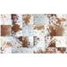 Brown/White 96 x 1 in Area Rug - Foundry Select Bellbrook Patchwork Hand-Woven Cowhide Area Rug Cowhide | 96 W x 1 D in | Wayfair