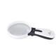 Reading magnifier – handheld magnifier with LED light, made in Germany, battery operated, 2.5X magnification (6D), 100 mm aspheric lens, high contrast, 2 brightness levels, SCHWEIZER ERGO-Lux MP mobil