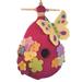 Global Crafts Butterfly Felt 9 in x 6.5 in x 3 in Birdhouse in Pink/Yellow | 9 H x 6.5 W x 3 D in | Wayfair DZI484041000