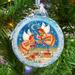 The Holiday Aisle® Guardian Angels Ball Ornament Holiday Splendor Collection Glass in Blue | 3.5 H x 3 W x 1 D in | Wayfair