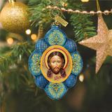 The Holiday Aisle® Fifield Jesus Ornament Derevo Collection Plastic in Blue/Yellow | 3 H x 3.5 W x 1.5 D in | Wayfair