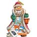 The Holiday Aisle® Fifield Santa Quiet Day Ornament Figurine w/ Scenic Painting Derevo Collection in Brown/Green | 4 H x 3 W x 2.5 D in | Wayfair