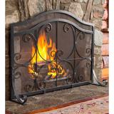 Evergreen Enterprises, Inc Crest Flat Guard Fireplace Screen Iron, Steel in Black | 33 H x 44 W x 13 D in | Wayfair 13915 BK