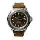 Walter Mitt Royal Marine Diver Steel Automatic Black Silver Brown Leather Unisex Watch