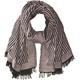 La Fiorentina womens Italian Striped Design Light Scarf With Eyelash Fringe Trim Pashmina Shawl - multi -