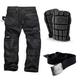 Scruffs Ripstop Trade Work Trousers with Multiple & Knee Pad Pockets Black (Various Sizes) Hardwearing Kneepads Black Adjustable Belt (34" Waist / 32" Leg)
