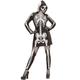 "SKELETON" (hooded dress, thigh high leggings) - (L)