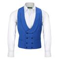 Xposed Men’s Vintage Double Breasted Shawl Lapel Waistcoat Tailored Fit Smart Wedding Dress Tux Vest[CWC-2-318-310-BLUE,Chest UK 54 EU 64,Royal Blue]